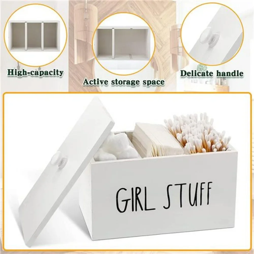 Bathroom Organizer Tampon Storage Container for Bathroom (Blank Style)